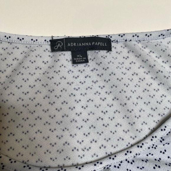 ADRIANNA PAPELL gray blouse top shirt size XL - Picture 7 of 7